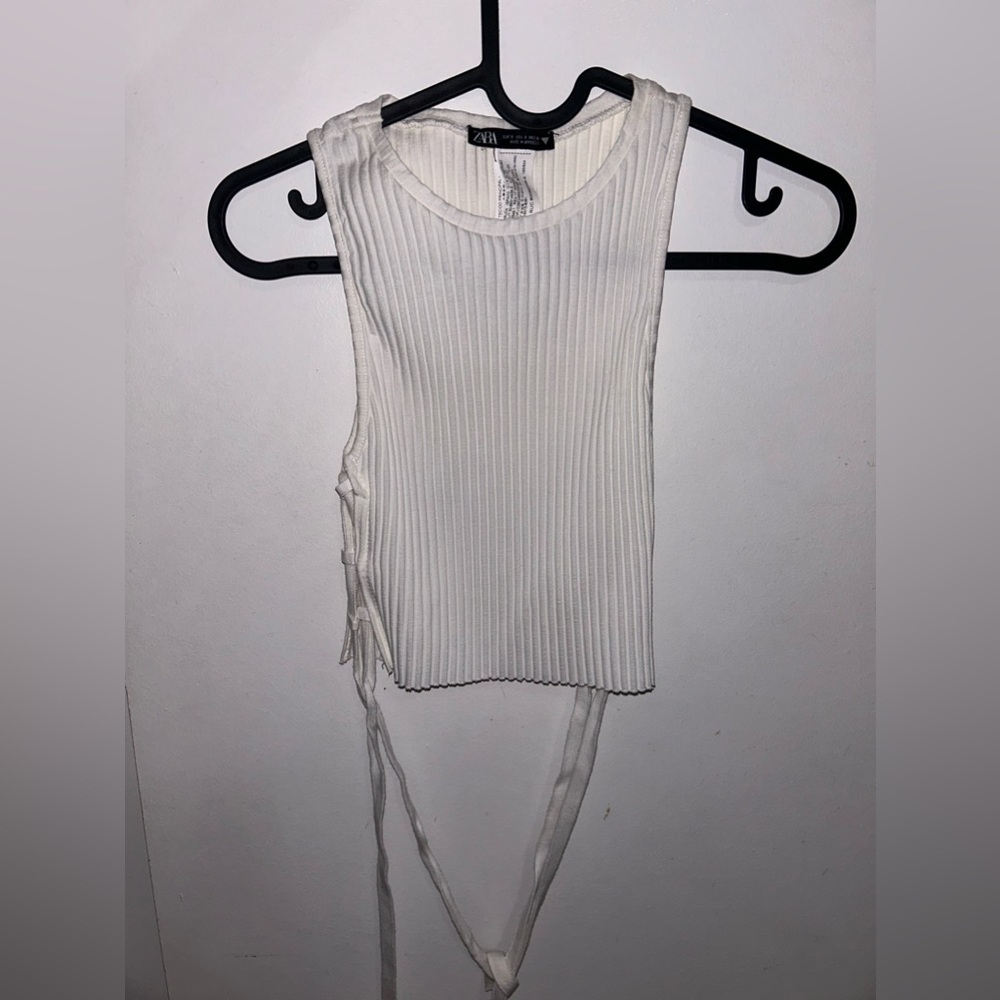 White crop top